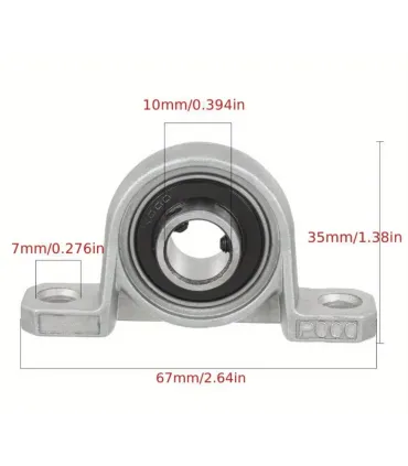 Cojinete - Chumacera Con Rodamiento 10mm Kp10 - - Merkatronix
