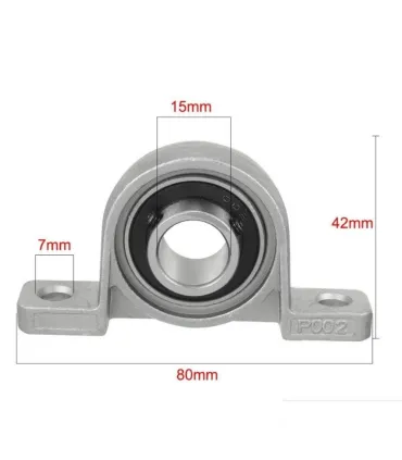 Cojinete - Chumacera Con Rodamiento 15mm Kp002 Kp15 - Merkatronix