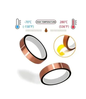 Cinta Termica kapton Alta Temperatura 10mm x 26 Metros