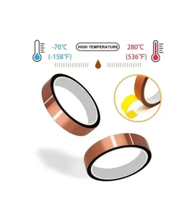 Cinta Termica kapton Alta Temperatura 10mm x 26 Metros