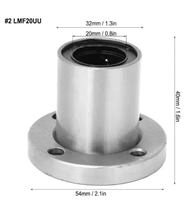 Rodamiento Lineal LMF20UU Para Eje 20mm