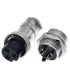 Conector Aviación  Socket Plug Gx16 3 Pines - Merkatronix