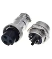 Conector Aviación  Socket Plug Gx16 3 Pines