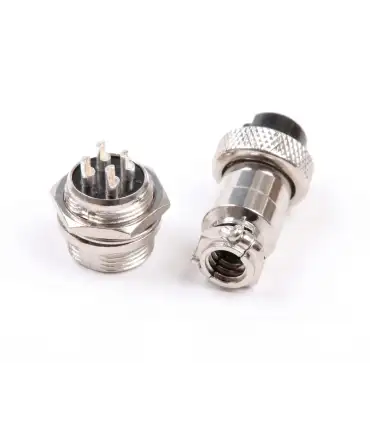 Conector Aviación Socket Plug Gx16 4 Pines - Merkatronix