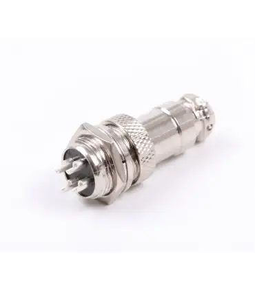 Conector Aviación Socket Plug Gx16 4 Pines - Merkatronix
