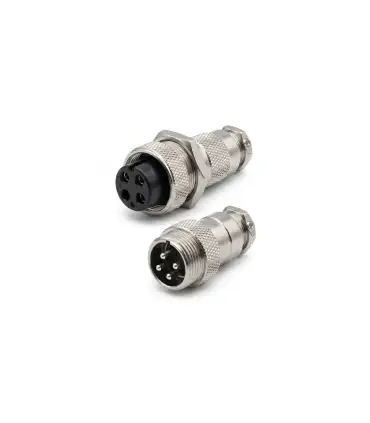 Conector Aviación Socket Plug Gx16 4 Pines - Merkatronix