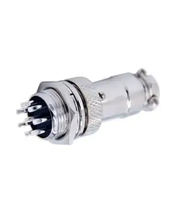Conector Aviación Socket Plug Gx16 8 Pines - Merkatronix