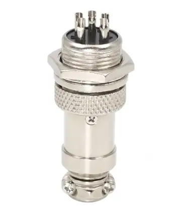 Conector Aviación Socket Plug Gx16 5 Pines - Merkatronix