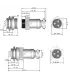 Conector Aviación Socket Plug Gx16 5 Pines - Merkatronix