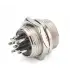 Conector Aviación Socket Plug Gx16 6 Pines - Merkatronix