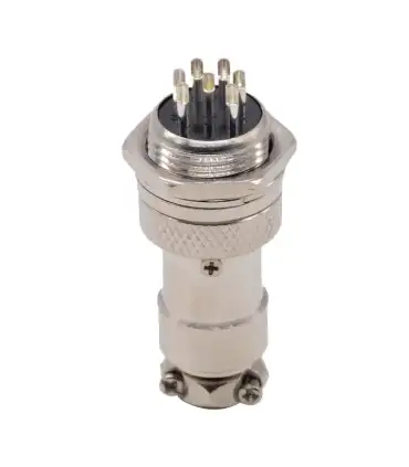 Conector Aviación Socket Plug Gx16 7 Pines - Merkatronix