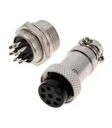 Conector Aviación Socket Plug Gx16 7 Pines - Merkatronix