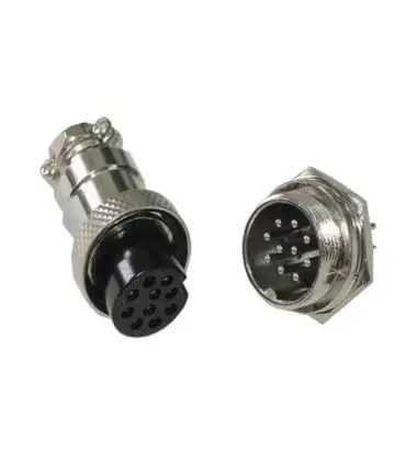 Conector Aviación Socket Plug Gx16 10 Pines - Merkatronix