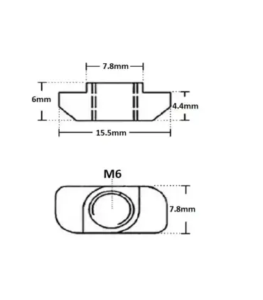 Tuerca En T Para Perfil De Aluminio 3030 X 10 Unids - Merkatronix