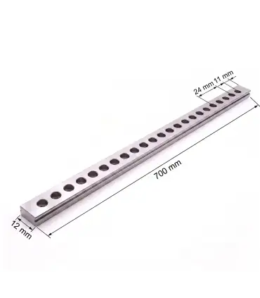 Guía Lineal MGN12 x 700mm + Rodamiento MGN12H | Merkatronix