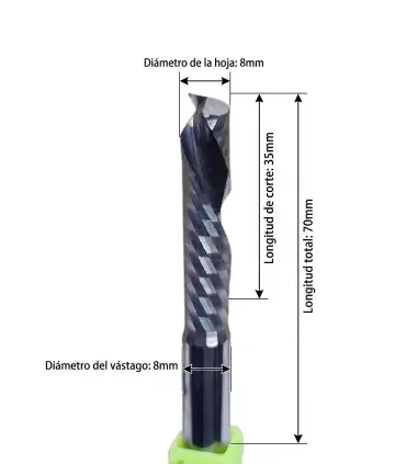 Fresa Compresión Espiral Up Down Cut Para Madera - Merkatronix