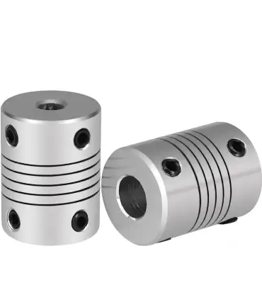Acople Flexible Aluminio 5x10mm L25mm | CNC y 3D