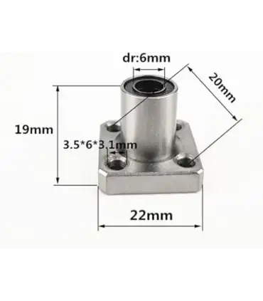 Rodamiento Lineal LMK6UU 6mm para CNC e Impresión 3D