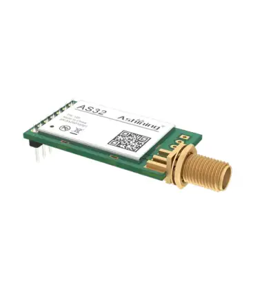 Modulo LoRa AS32-TTL-100 con pines y conector SMA