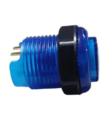 Botón Pulsador Arcade 28mm Azul | Merkatronix