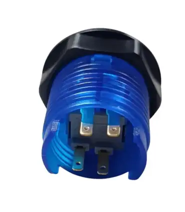 Botón Pulsador Arcade 28mm Azul | Merkatronix