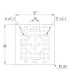 Plano de medidas placa V-slot 87x88 mm