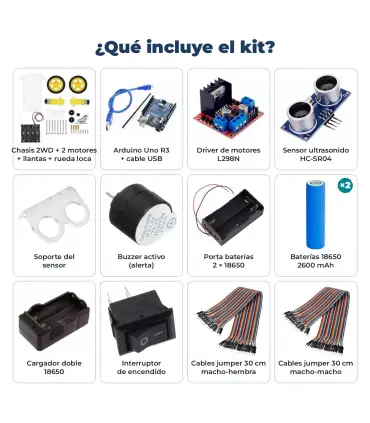 Kit Robot Evasor De Obstáculos Arduino + Tutorial | Merkatronix