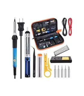 Kit De Soldadura Cautín Regulable 60W + Estuche + Accesorios