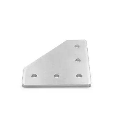 Placa Unión Esquina Para Perfil Aluminio 4040 - 120x120mm
