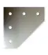 Placa Unión Esquina Para Perfil Aluminio 4040 - 120x120mm