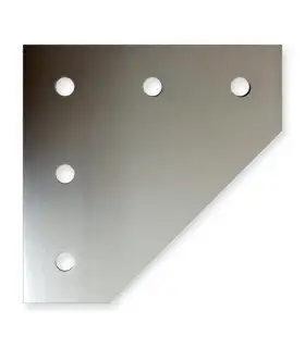 Placa Unión Esquina Para Perfil Aluminio 4040 - 120x120mm