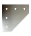 Placa Unión Esquina Para Perfil Aluminio 4040 - 120x120mm