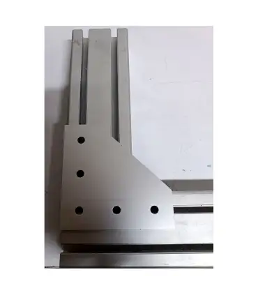 Placa Unión Esquina Para Perfil Aluminio 4040 - 120x120mm