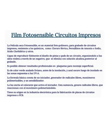 Papel Fotosensible Para Pcb 30cm X 5m + Revelador - Merkatronix