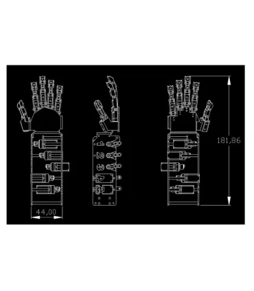 Brazo Robotico Mano Derecha Robot Arduino - - Merkatronix