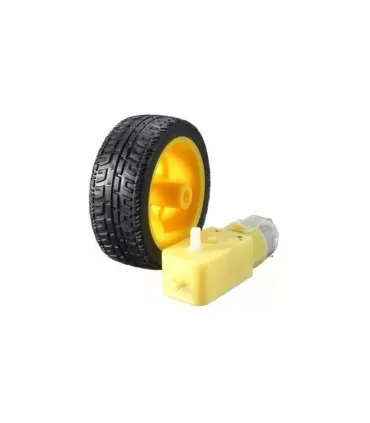 Motorreductor 3v-9v + Llanta 65mm Motor Arduino - Merkatronix