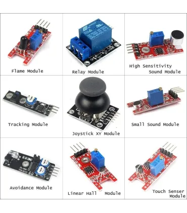 Kit Sensores Arduino - 37 Sensores + Estuche - Merkatronix