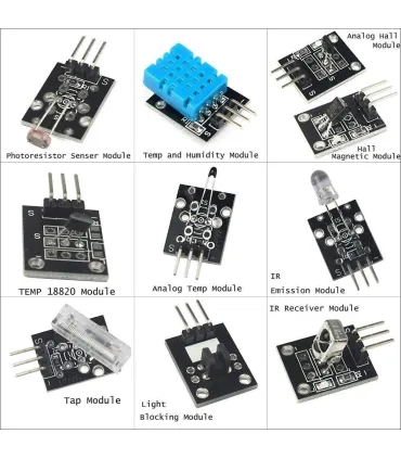 Kit Sensores Arduino - 37 Sensores + Estuche - Merkatronix