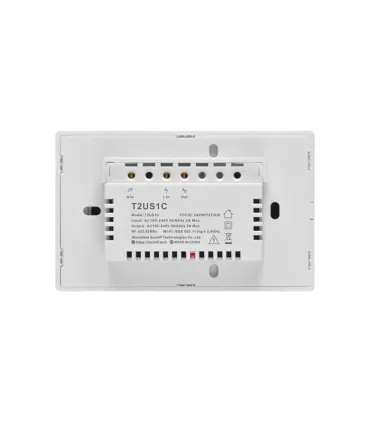 Domotica Suiche De Pared Sonoff Touch RF T2US2C - Merkatronix