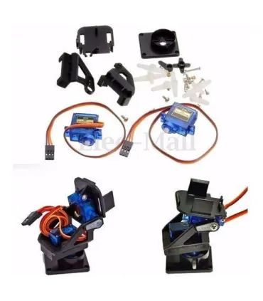 Pan/tilt Mini Plataforma Sg90 Camara - Ultrasonido - Merkatronix