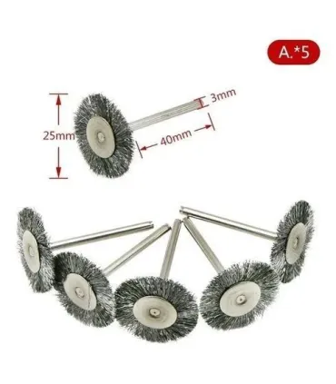 Juego Mini Cepillos De Pulido Mototool - Mini - Merkatronix