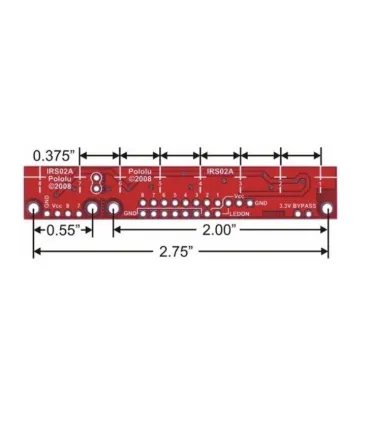 Regleta De Sensores De Linea Qtr-8rc (8a) Pololu - Merkatronix