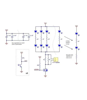Regleta De Sensores De Linea Qtr-8rc (8a) Pololu - Merkatronix