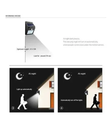 Bombillo Lampara Led Con Panel Solar - Sensor De - Merkatronix