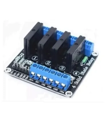 Modulo Rele Relevo 4 Canal 5v Estado Solido 250v - - Merkatronix