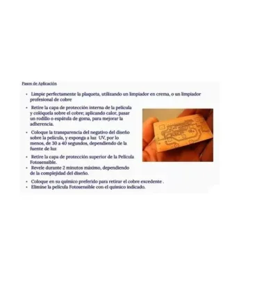 Papel Fotosensible Para Pcb 30cm X 1m + Revelador - Merkatronix