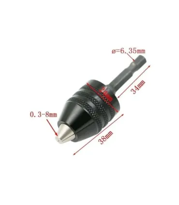 Mini Mandril Adaptador Broca Hexagonal 1/4 In Sin - Merkatronix