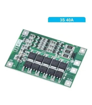 Modulo Bms 3s 40a Para Batería Litio - Con - Merkatronix