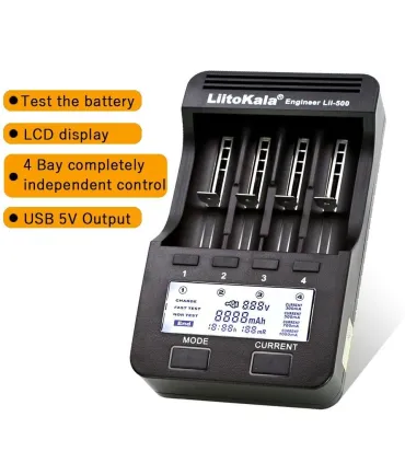 Cargador Liitokala Lii-500 De Baterías Inteligente - Merkatronix