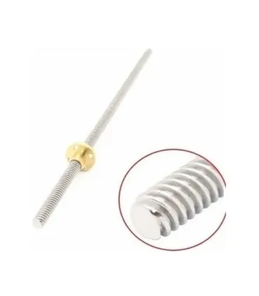 Varilla Roscada Trapezoidal 8mm - 4 Hilos X 350mm - Merkatronix